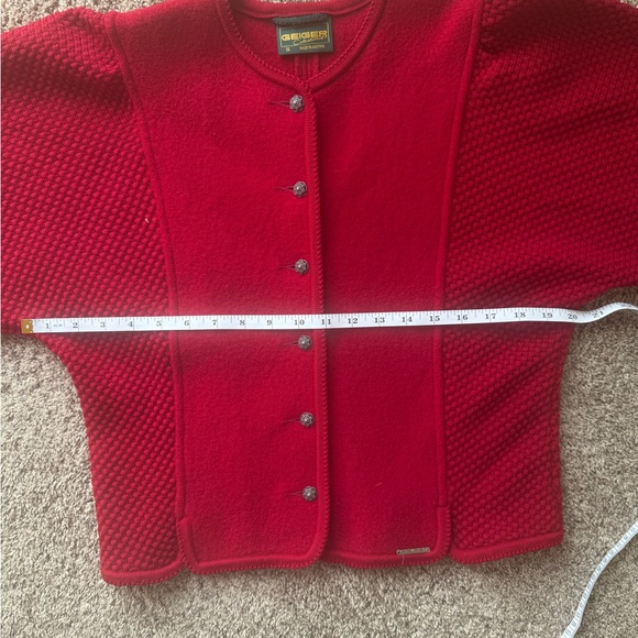 Red Button-Up Cardigan - Picture 5 of 5
